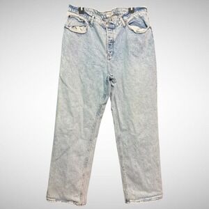 Abercrombie & Fitch The 90s Baggy Low Rise Denim Jeans 33/16 Light Blue PreOwned